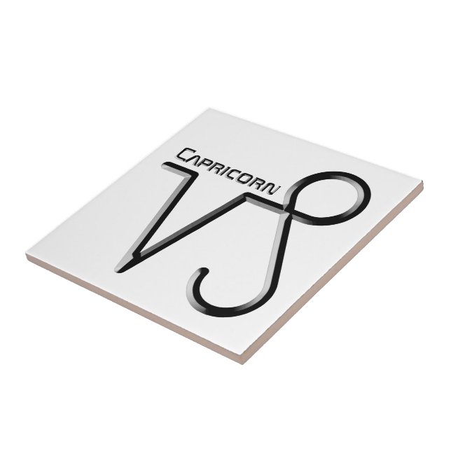 CAPRICORN, Abstract Design of the Zodiac Sign,  Tile (Side)