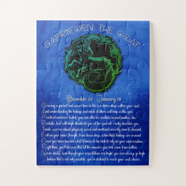 Capricorn Acrostic Puzzle (Vertical)