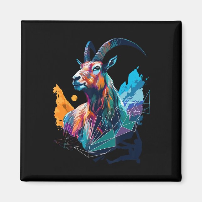 Capricorn Artwork Climbing Bouldering Mountains Mo Magnet (Front)