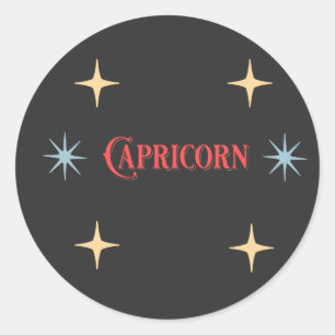 Capricorn Astrological Sign Classic Round Sticker
