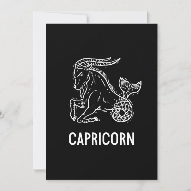 Capricorn Astrology Birthday Gift Zodiac Signs Invitation (Front)