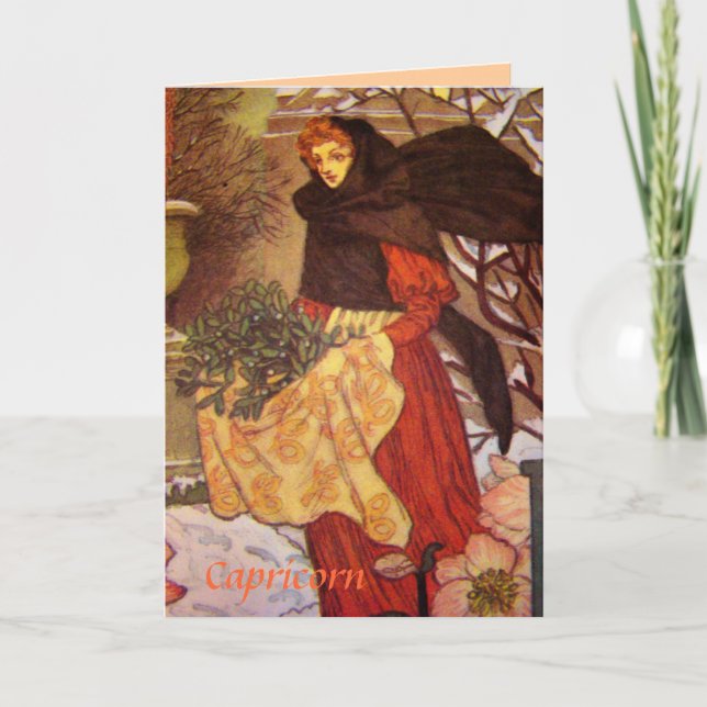 "Capricorn" Astrology Sign Card (Front)