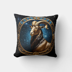 Capricorn astrology sign cushion