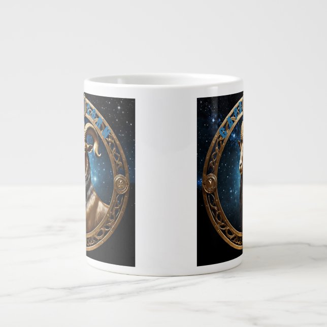Capricorn astrology sign large coffee mug (Front)