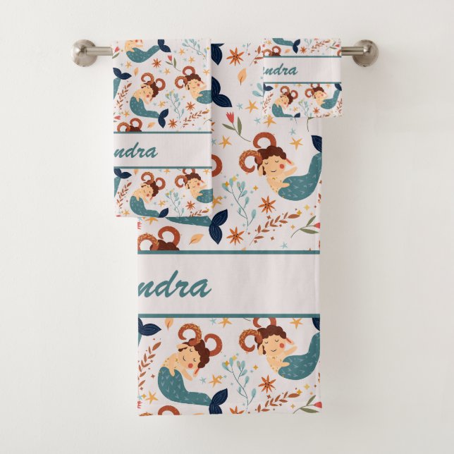 Capricorn Baby | Cosy & Soft for Little Goats Bath Towel Set (Insitu)