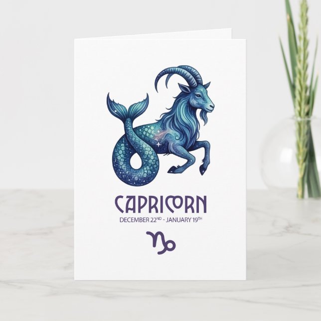 Capricorn Birthday Card (Front)