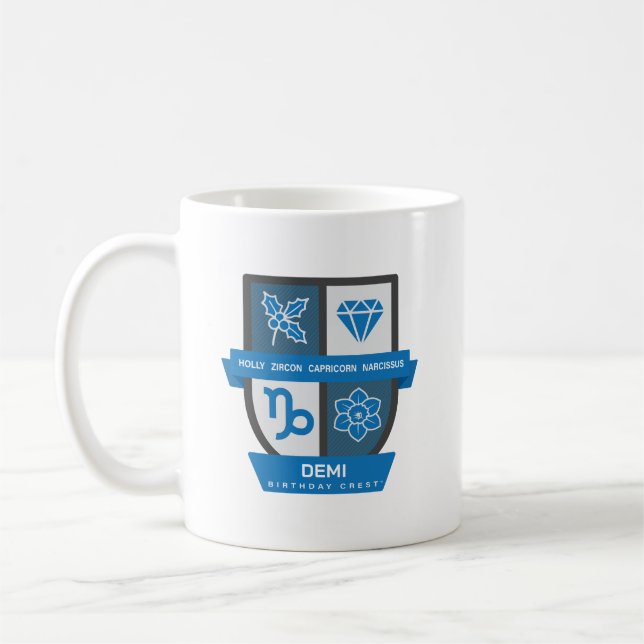 Capricorn Birthday Crest™ for December 22-31 Mug (Left)