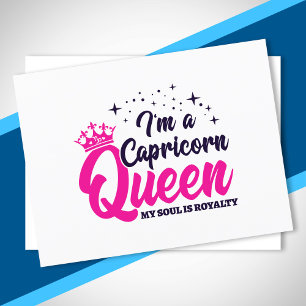 Capricorn Birthday Queen Zodiac Sign Soul Royalty Postcard