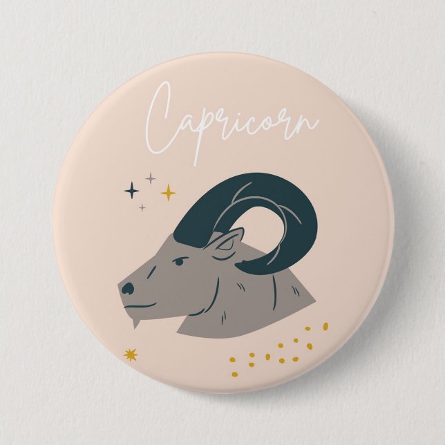 Capricorn button badge  (Front)