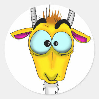 Capricorn Cartoon Classic Round Sticker