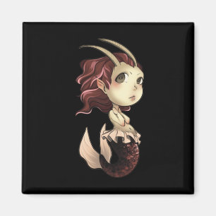 Capricorn Chibi Anime Cute Girl Solo Sticker  Magnet