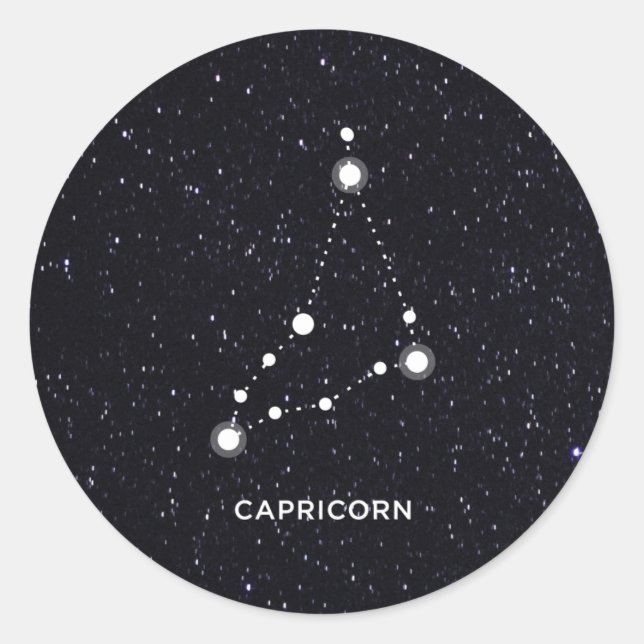 Capricorn Classic Round Sticker (Front)