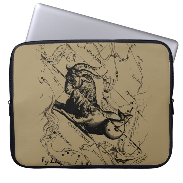 Capricorn Constellation Map Hevelius circa 1690 Laptop Sleeve (Front)