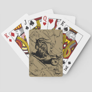 Capricorn Constellation Vintage Engraving Hevelius Playing Cards