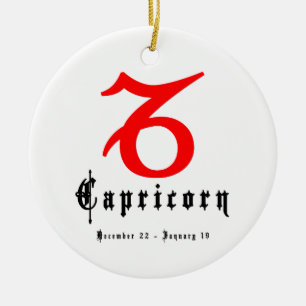 Capricorn, December 22 - January 19 Ceramic Tree Decoration