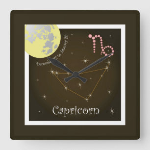 Capricorn December 22 to January 20 Uhr Square Wall Clock