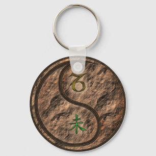 Capricorn & Earth Goat Key Ring