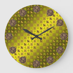 Capricorn & Earth Monkey Large Clock