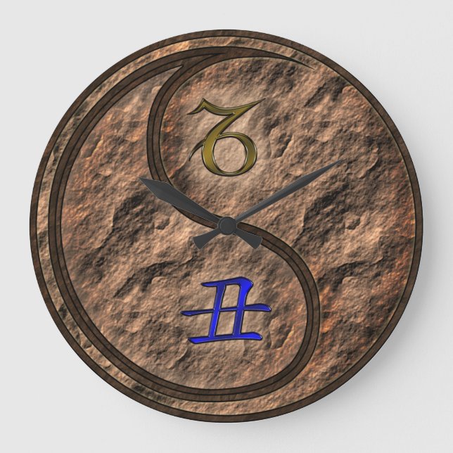 Capricorn & Earth Ox Large Clock (Front)