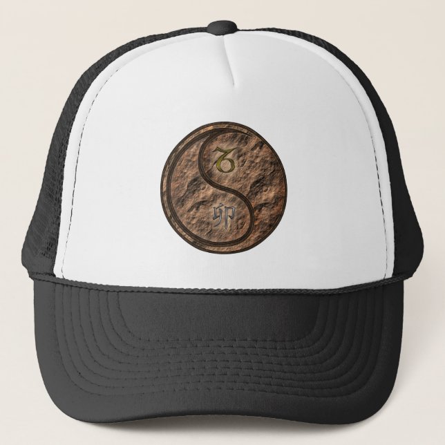 Capricorn & Earth Rabbit Trucker Hat (Front)