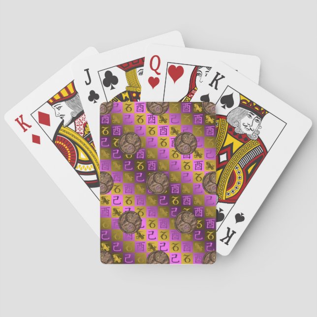 Capricorn & Earth Rooster Playing Cards (Back)