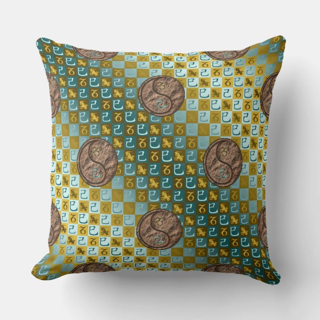 Capricorn & Earth Snake Cushion (Front)