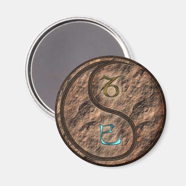 Capricorn & Earth Snake Magnet (Front/Back)