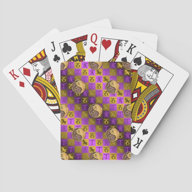 Capricorn & Fire Boar Classic Playing Cards (Back)