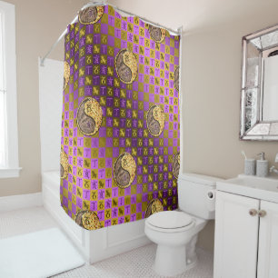 Capricorn & Fire Boar Shower Curtain