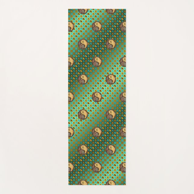 Capricorn & Fire Dog Yoga Mat (Front)