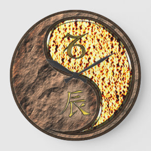 Capricorn & Fire Dragon Large Clock