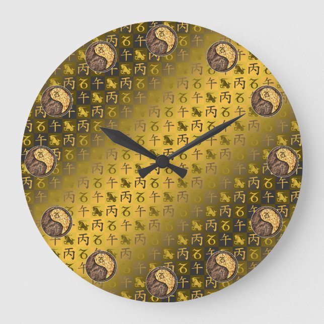 Capricorn & Fire Horse Large Clock (Front)