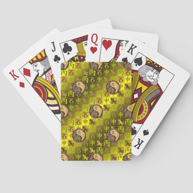 Capricorn & Fire Monkey Playing Cards (Back)