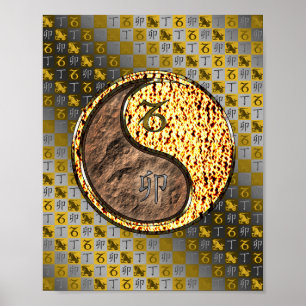 Capricorn & Fire Rabbit Poster