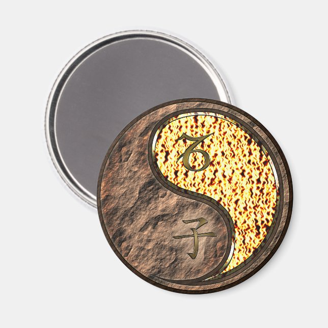 Capricorn & Fire Rat Magnet (Front/Back)