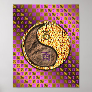 Capricorn & Fire Rooster Poster