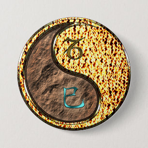 Capricorn & Fire Snake 7.5 Cm Round Badge