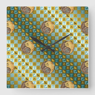 Capricorn & Fire Snake Square Wall Clock