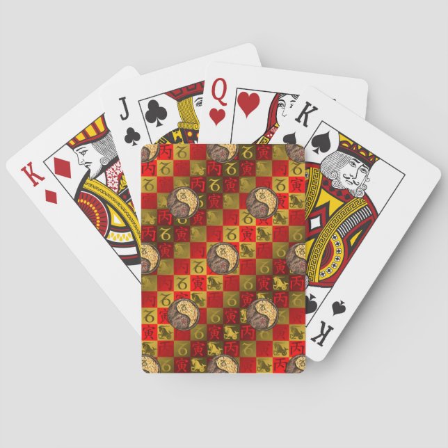 Capricorn & Fire Tiger Playing Cards (Back)