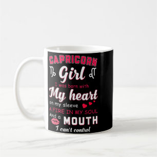 Capricorn Girl Funny Quote With Zodiac Sign Coffee Mug