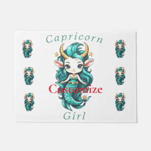 Capricorn Girl Mermaid Thunder_Cove Doormat