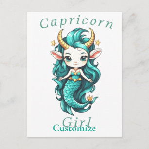 Capricorn Girl Mermaid Thunder_Cove Postcard