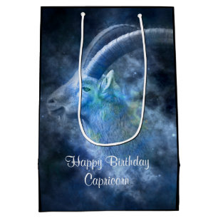 Capricorn Goat MGB Happy Birthday Medium Gift Bag