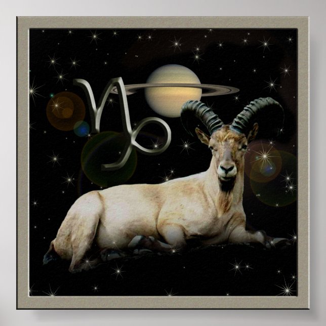 Capricorn Goat Saturn Print (Front)