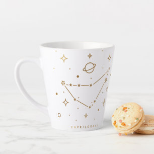 Capricorn Gold Abstract Constellation Coffee Mug