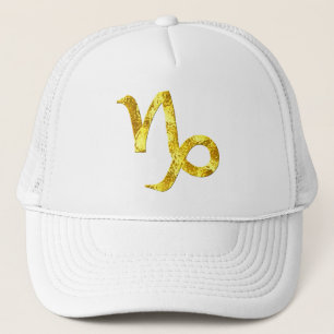 capricorn-gold-symbol-hat trucker hat