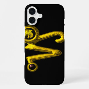 CAPRICORN GOLD ZODIAC SIGN,Black Onyx iPhone 16 Plus Case