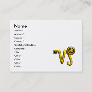 CAPRICORN GOLD ZODIAC SIGN JEWEL BUSINESS CARD