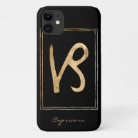 Capricorn hammered gold zodiac astrology birthday