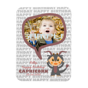 Capricorn Happy Birthday Keepsake for kids Magnet